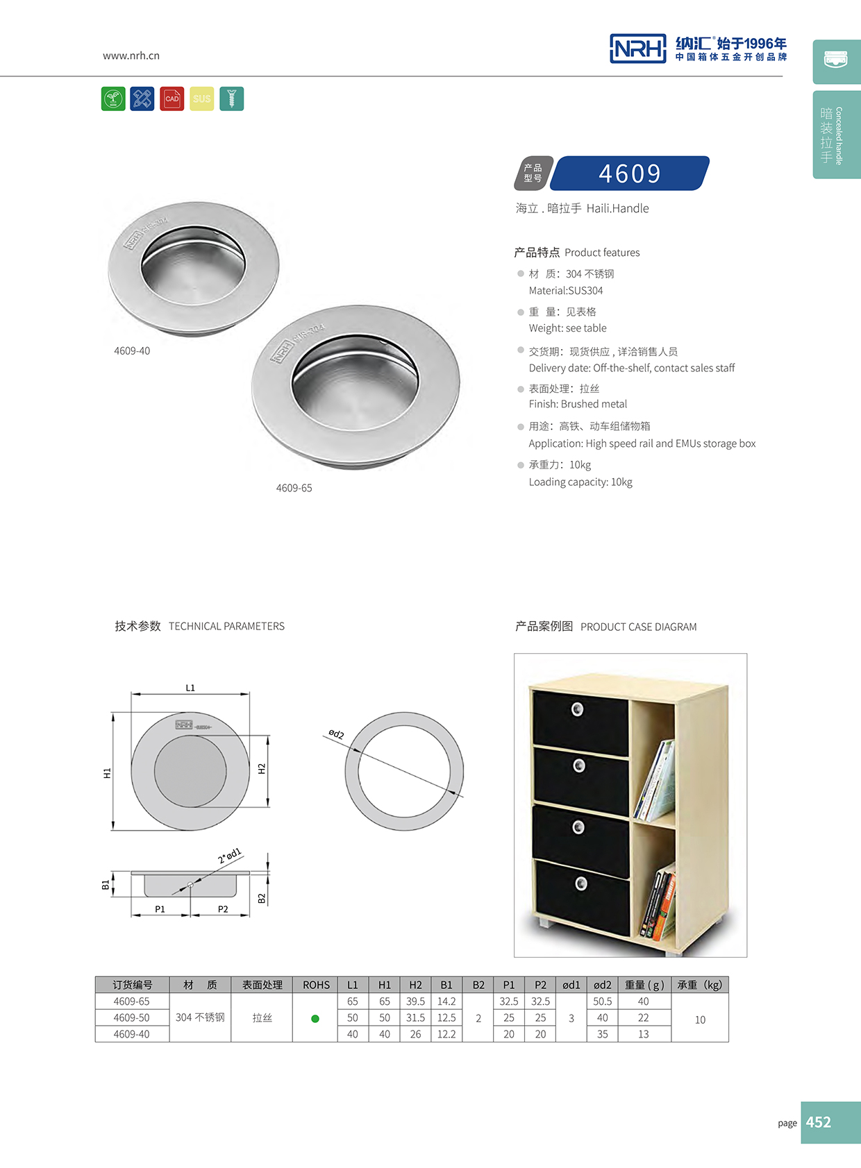 納匯/NRH 4609-50 外賣送餐拉手